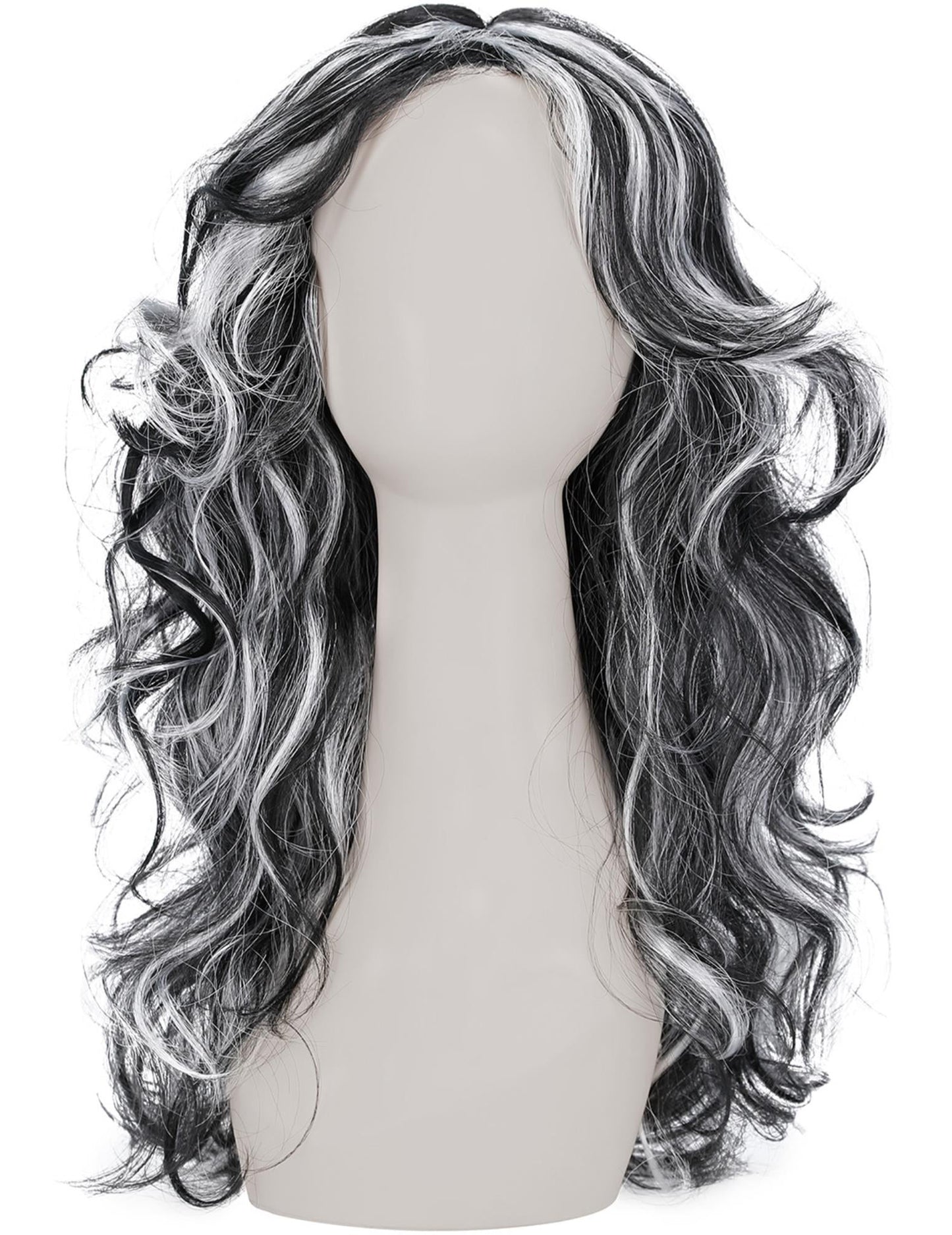 Crna perika s bijelim ženskim fitima