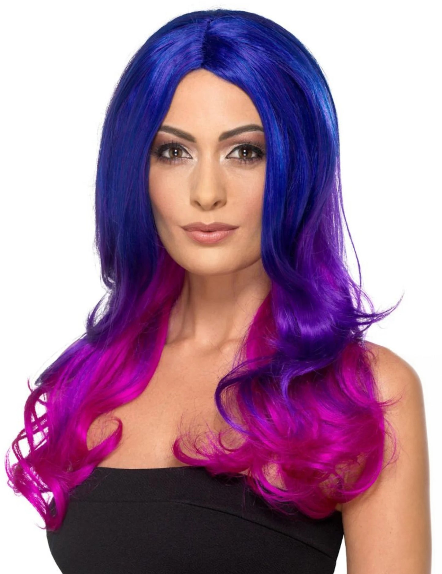 Plava zasjenjena perika i otporna na toplinu odraslih