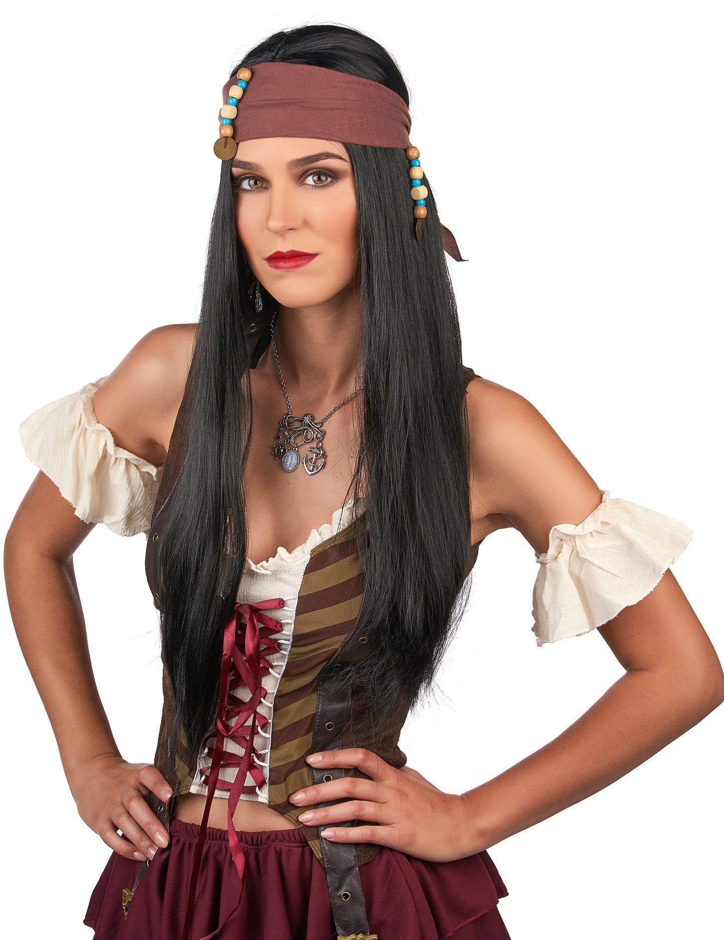 Odrasla gusarska crna perika