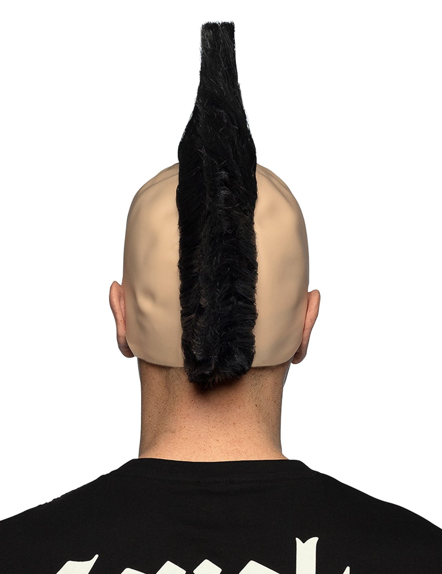 Vue de dos de la perruque punk crête pour homme