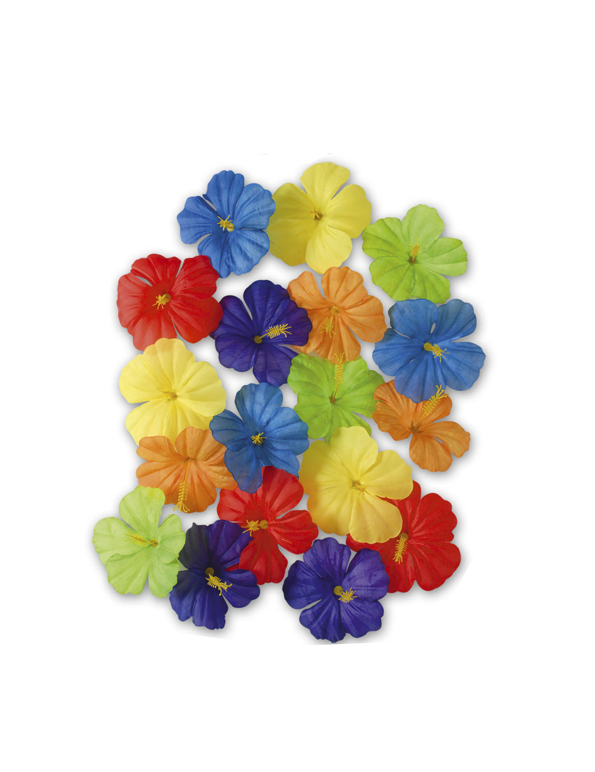 Fleurs multicolores pour décoration de fête assorties en tissu