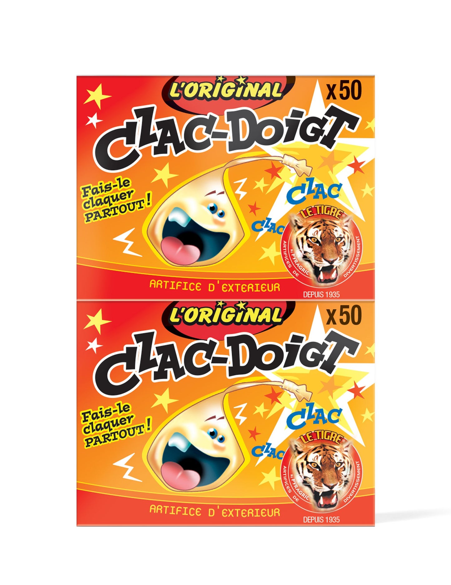 Vatrogasni clac prst le tigre vrećica od 2 kutije