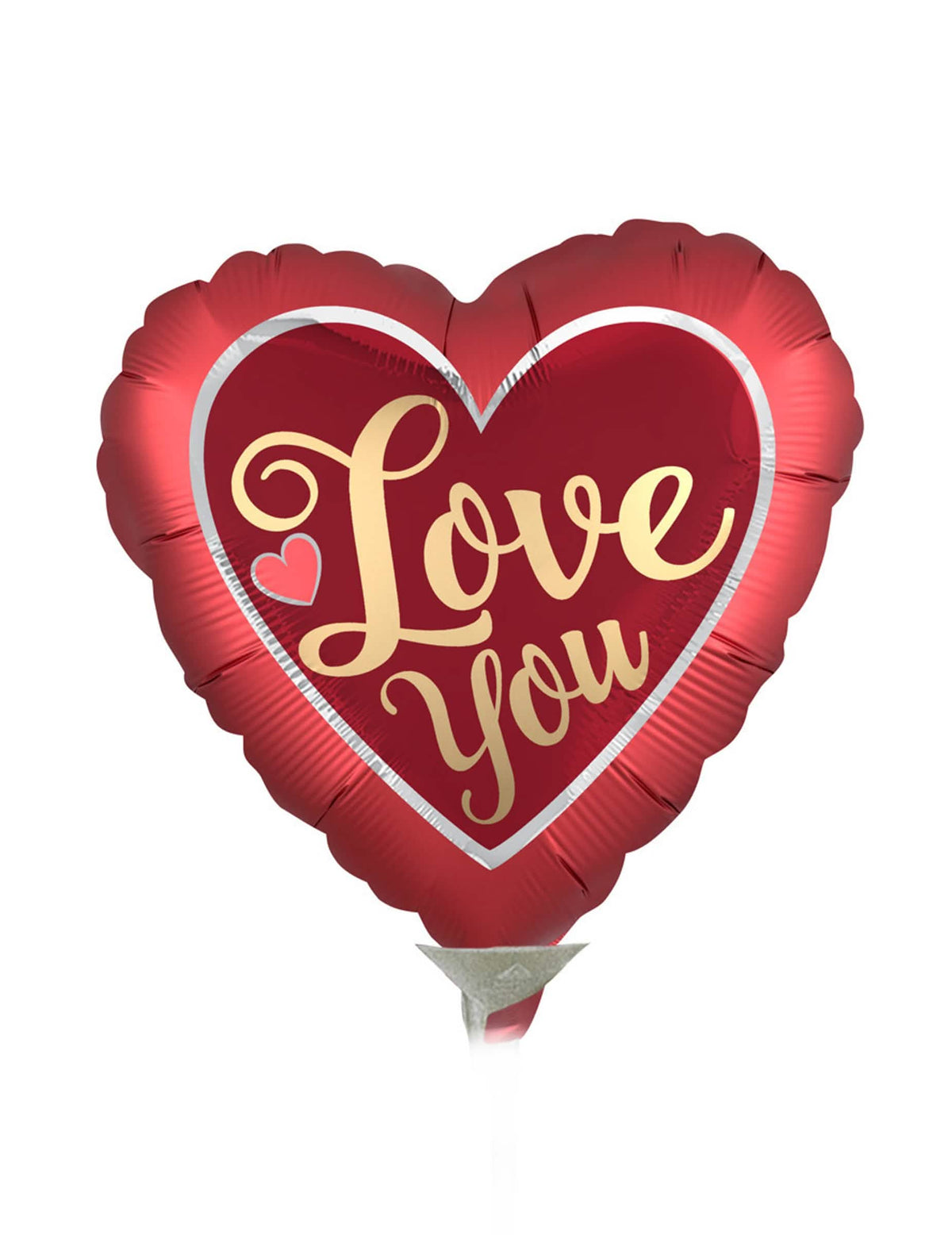 Aluminijski balon u obliku srca love you crvena i zlatna