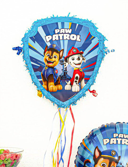 Plava piñata na povlačenje Psići u ophodnji 33cm x 38cm x 9cm