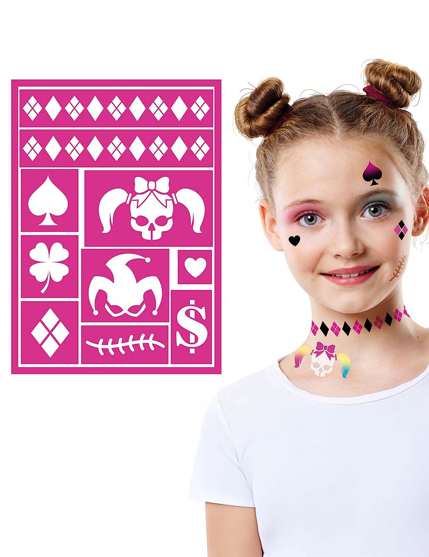 Maleficent Arlequin šminke