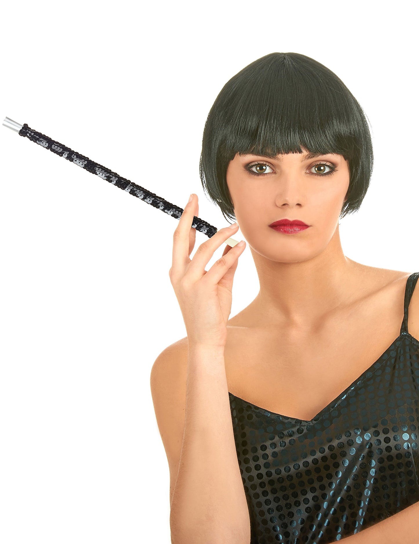 Charleston vrata cigareta s odraslim crnim šljokicama