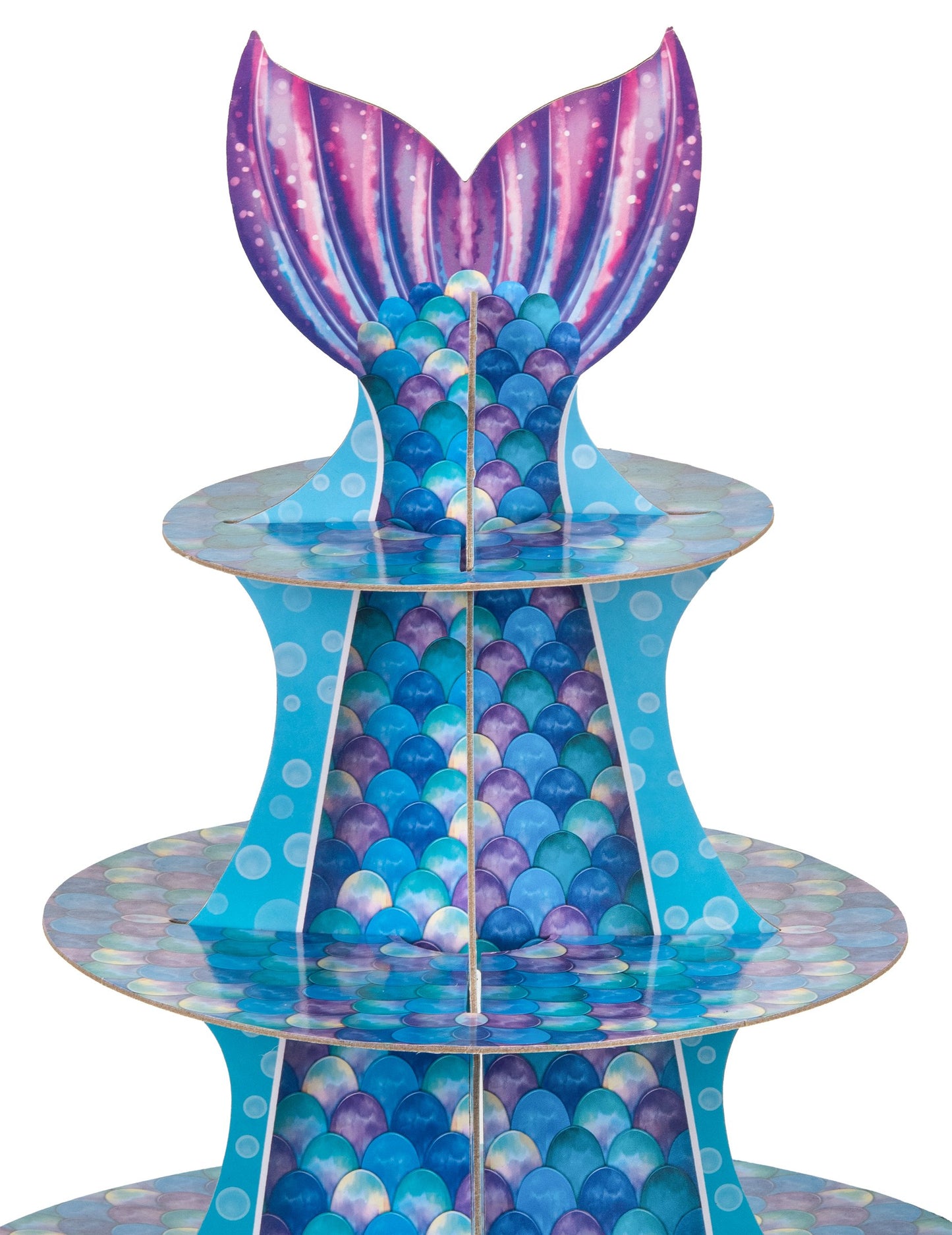 Cupcake prikaz plave ljubičaste sirene 40 cm