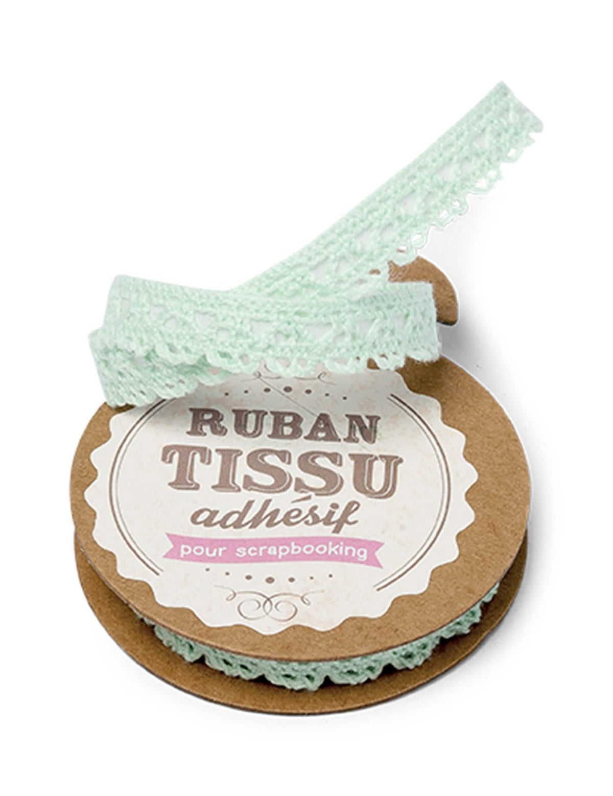 Ukrasna ljepljiva traka od čipke za scrapbooking zelena metvica