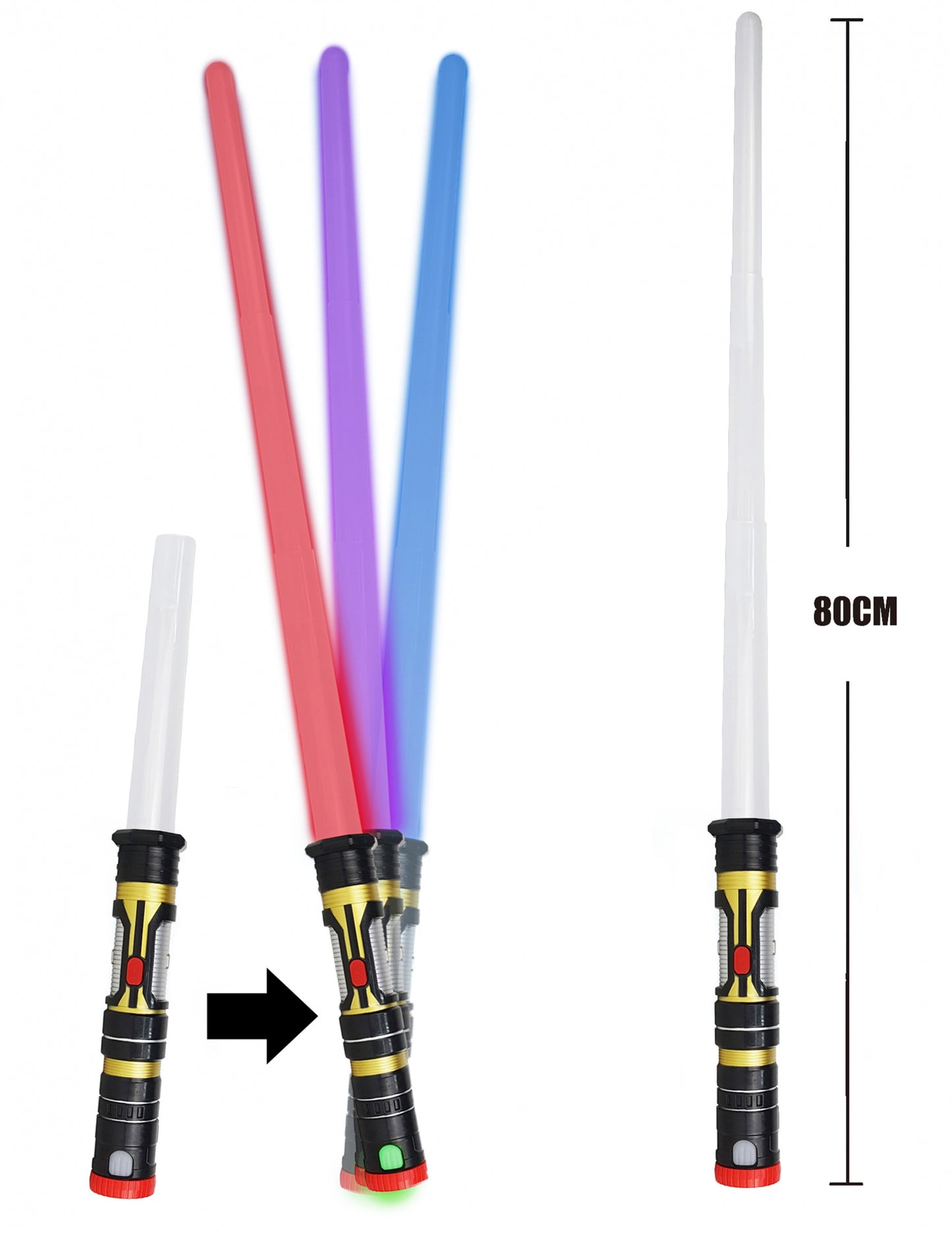 Uvlačivi 3 u 1 80 cm uvlačeći svjetionik za osvjetljenje