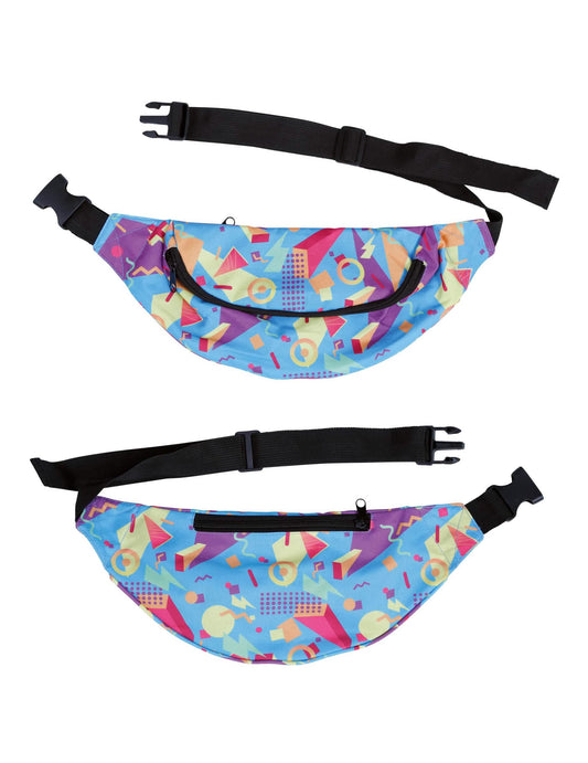 Vues de face et de dos du sac banane 80's