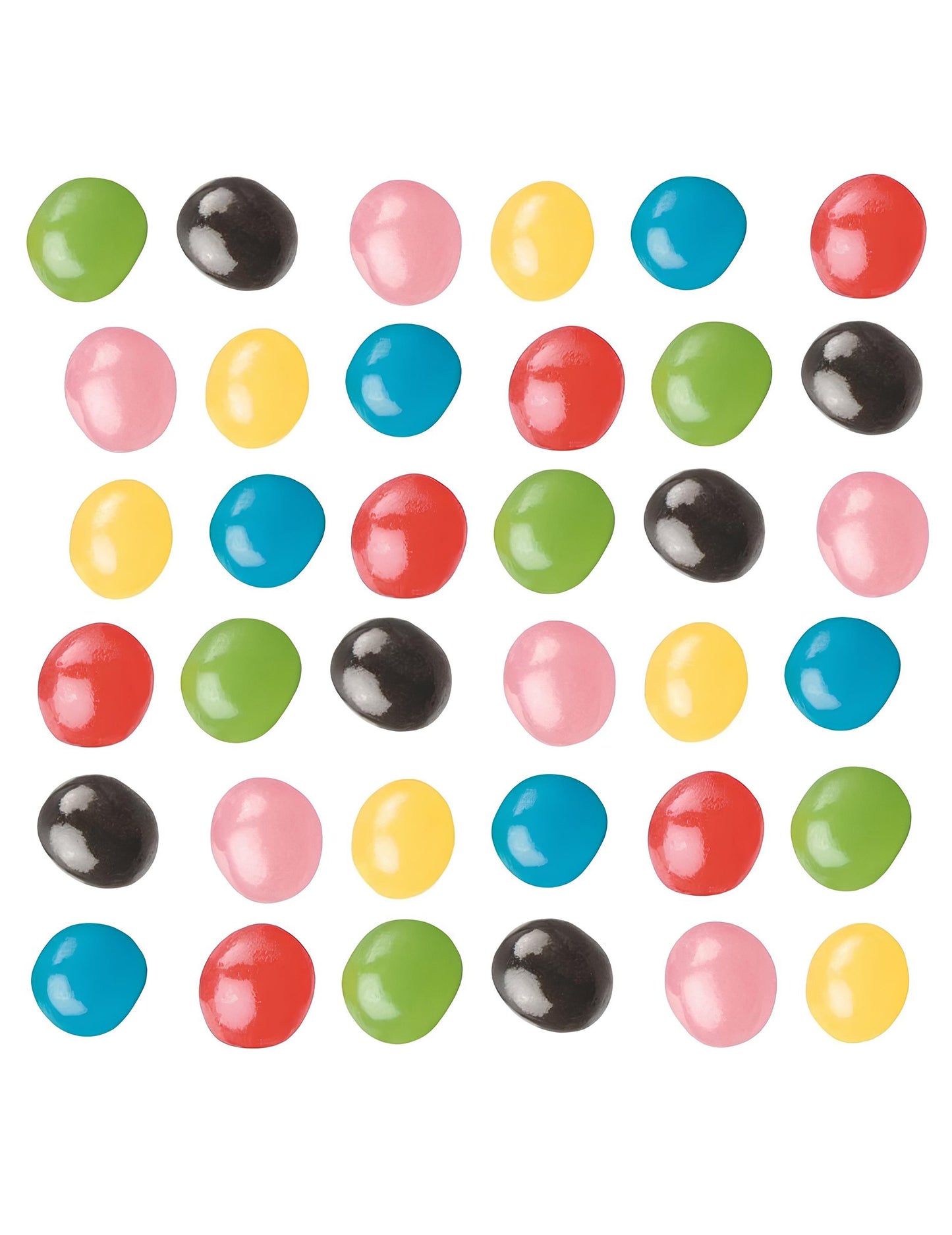 Detalj šarenih slatkiša iz vrećice Dragibus Haribo za zabavu