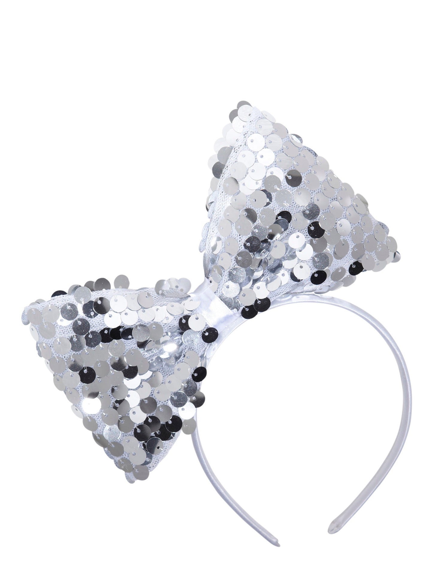 Silver čvor traka s odraslim šljokicama