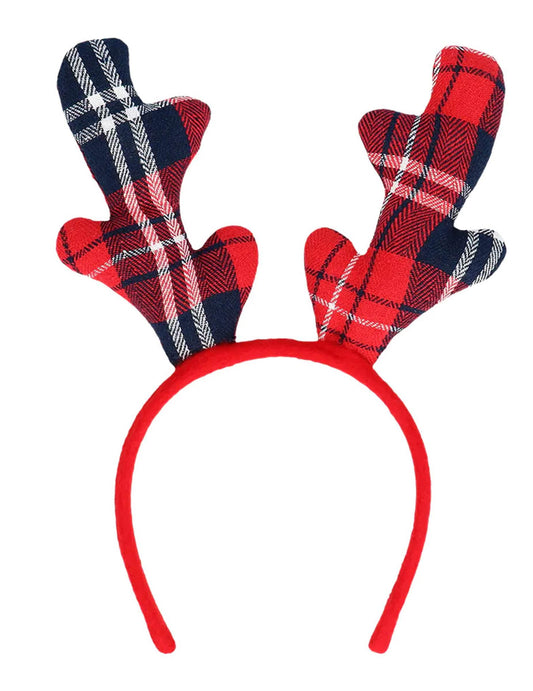 Vue de face du serre-tête renne de Noël