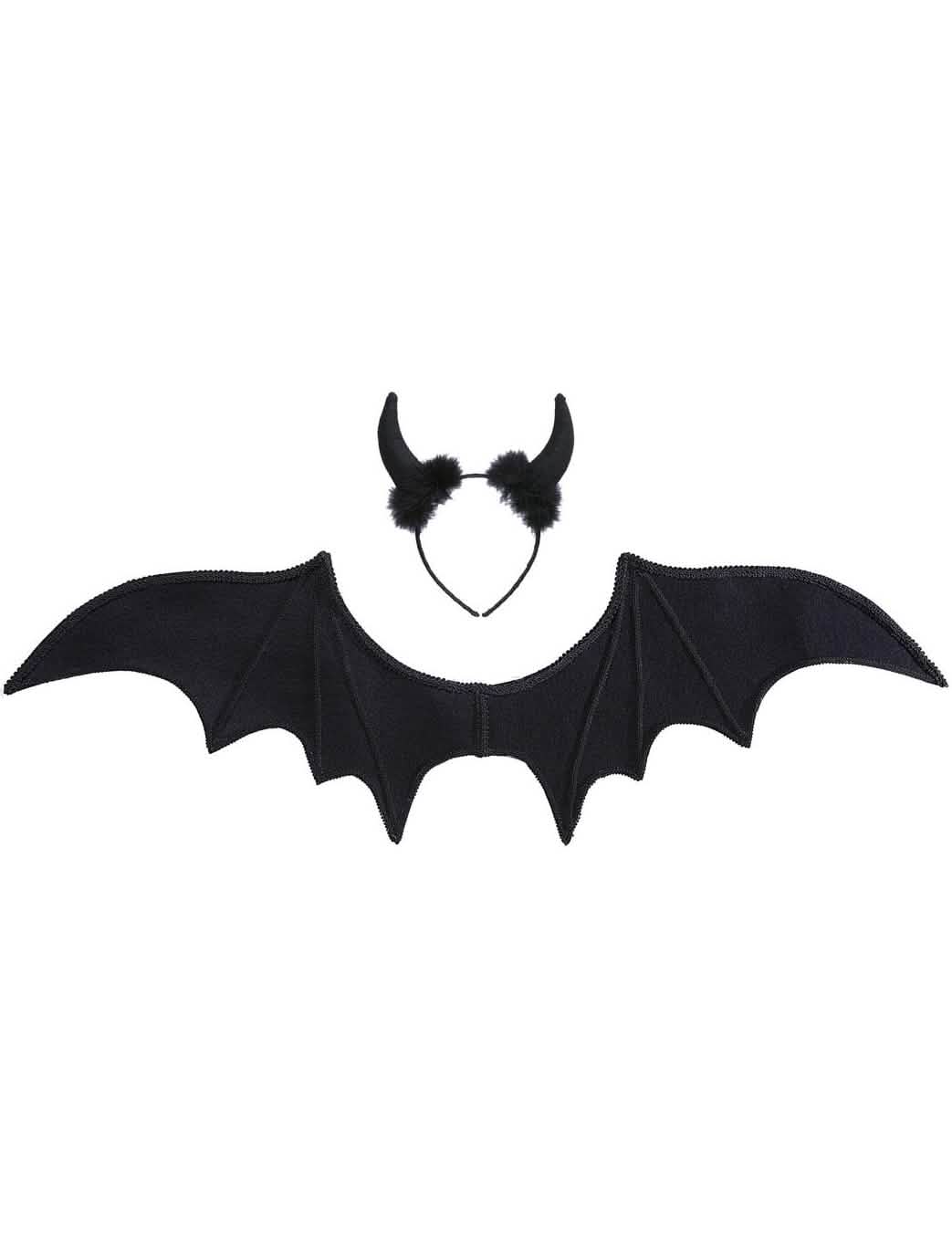 Prikaz krila i trake za glavu seta Halloween demon za ženu