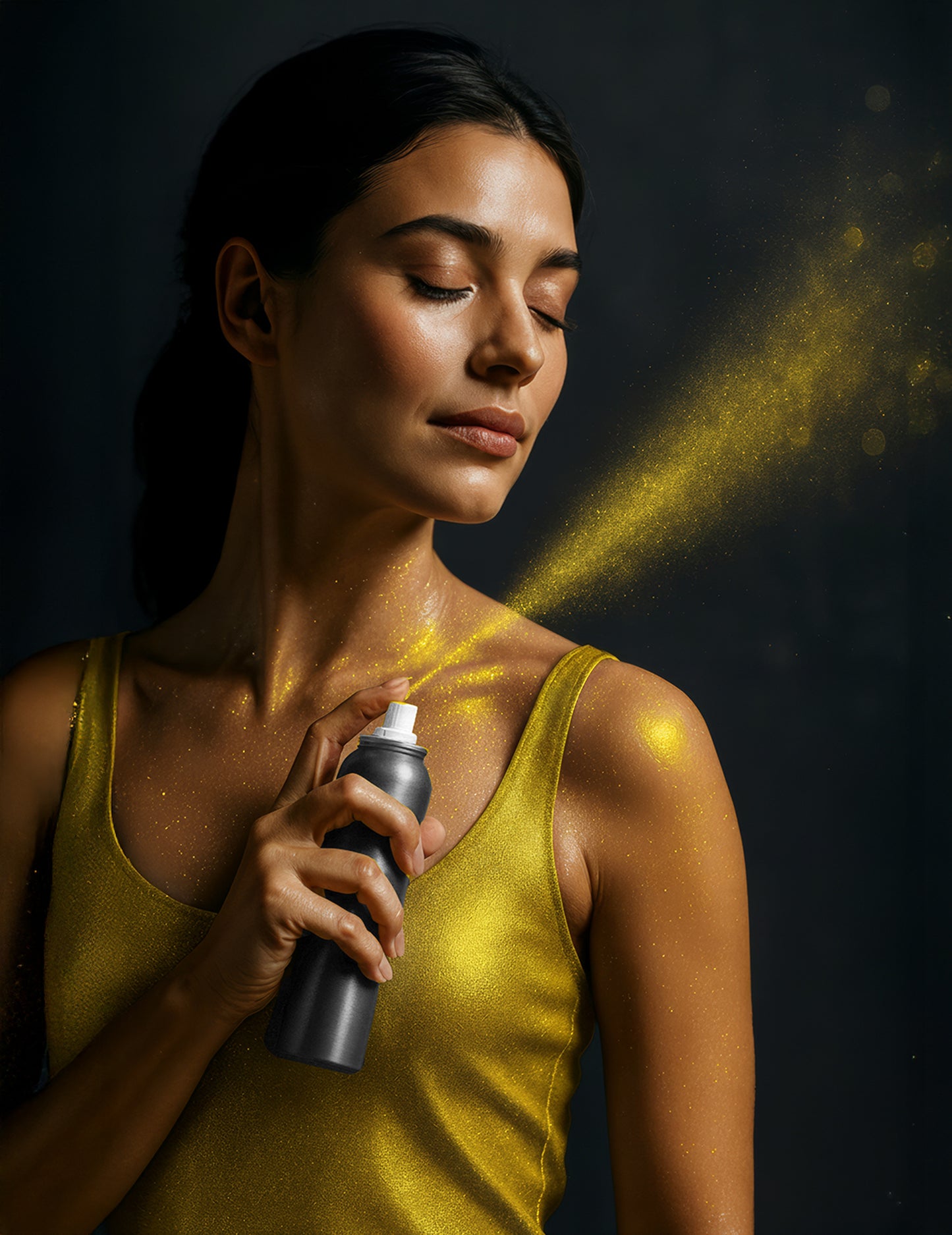 Žuto sjajni sprej za tijelo 75 ml