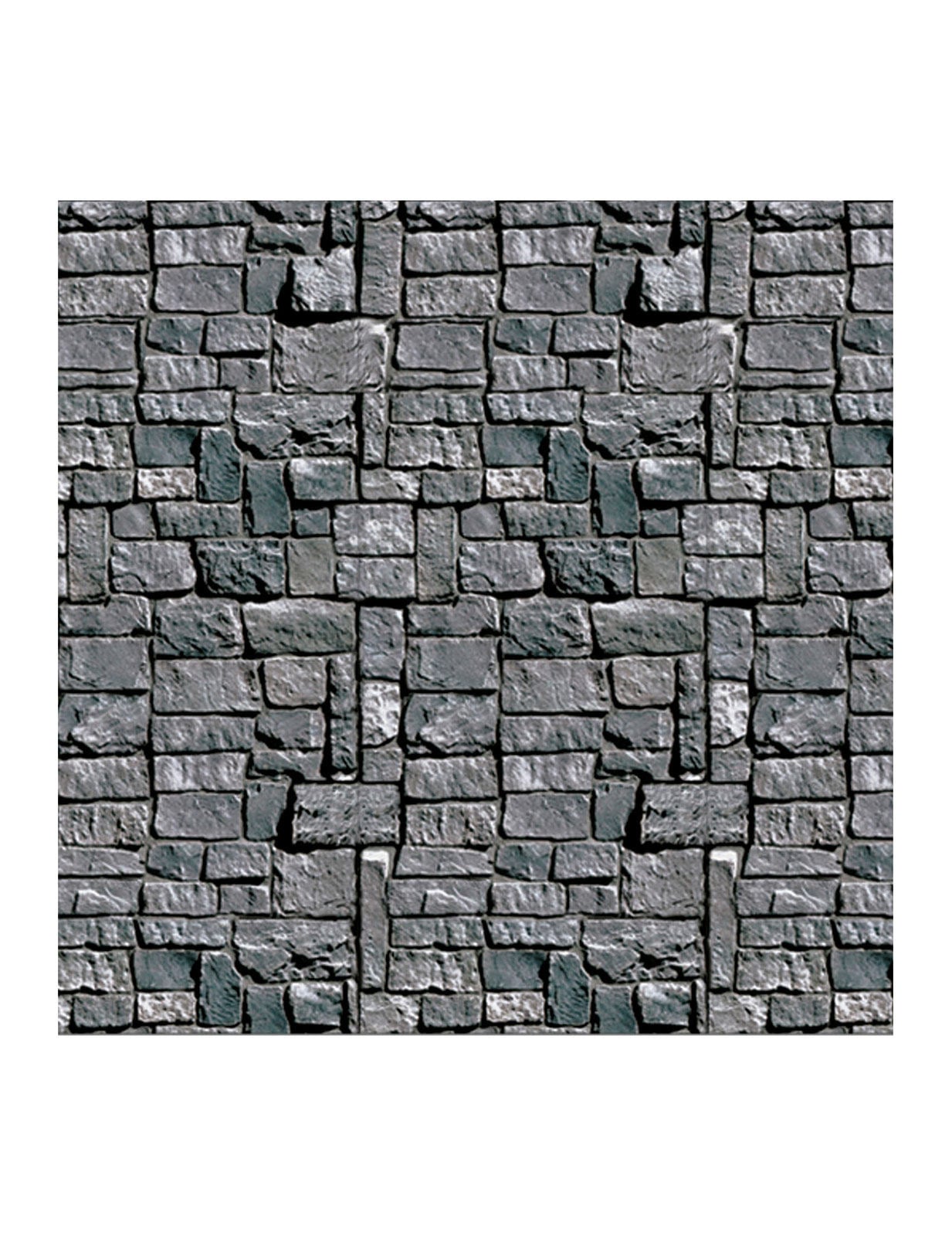 Décoration mur de pierre pour Halloween gris