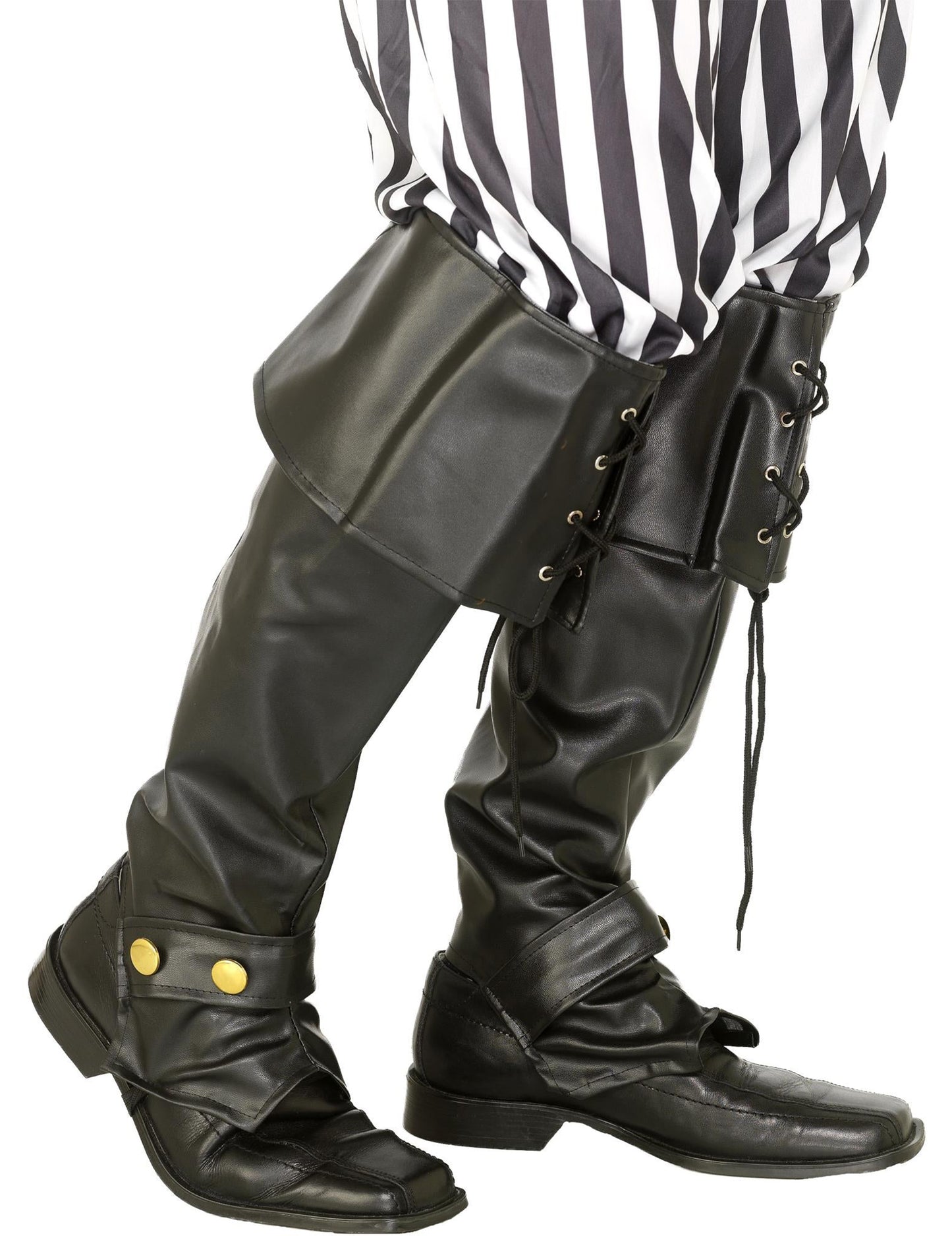 Crne box-box imitacije kožne čipke i remen za odrasle