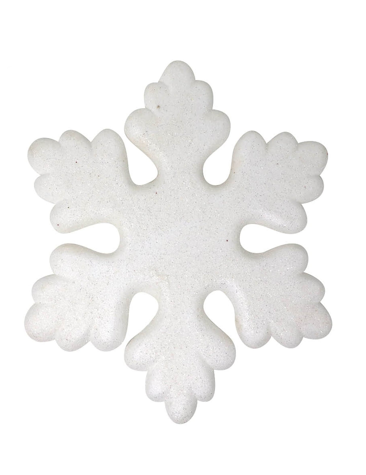 Suspension flocon de neige pour décoration blanc pailleté