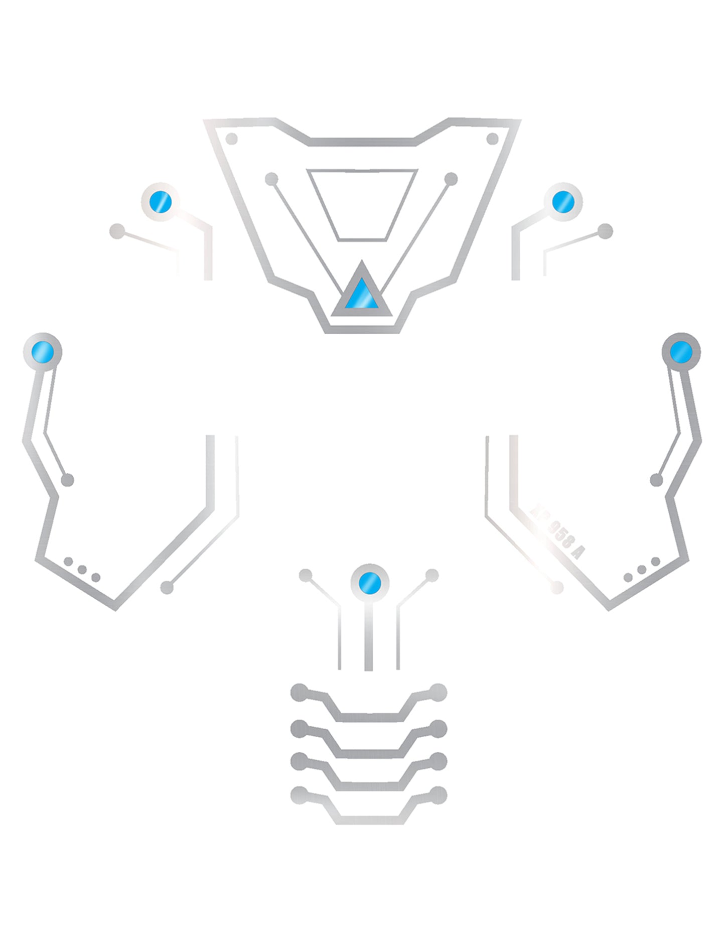 Futurističke tetovaže robotskog lica