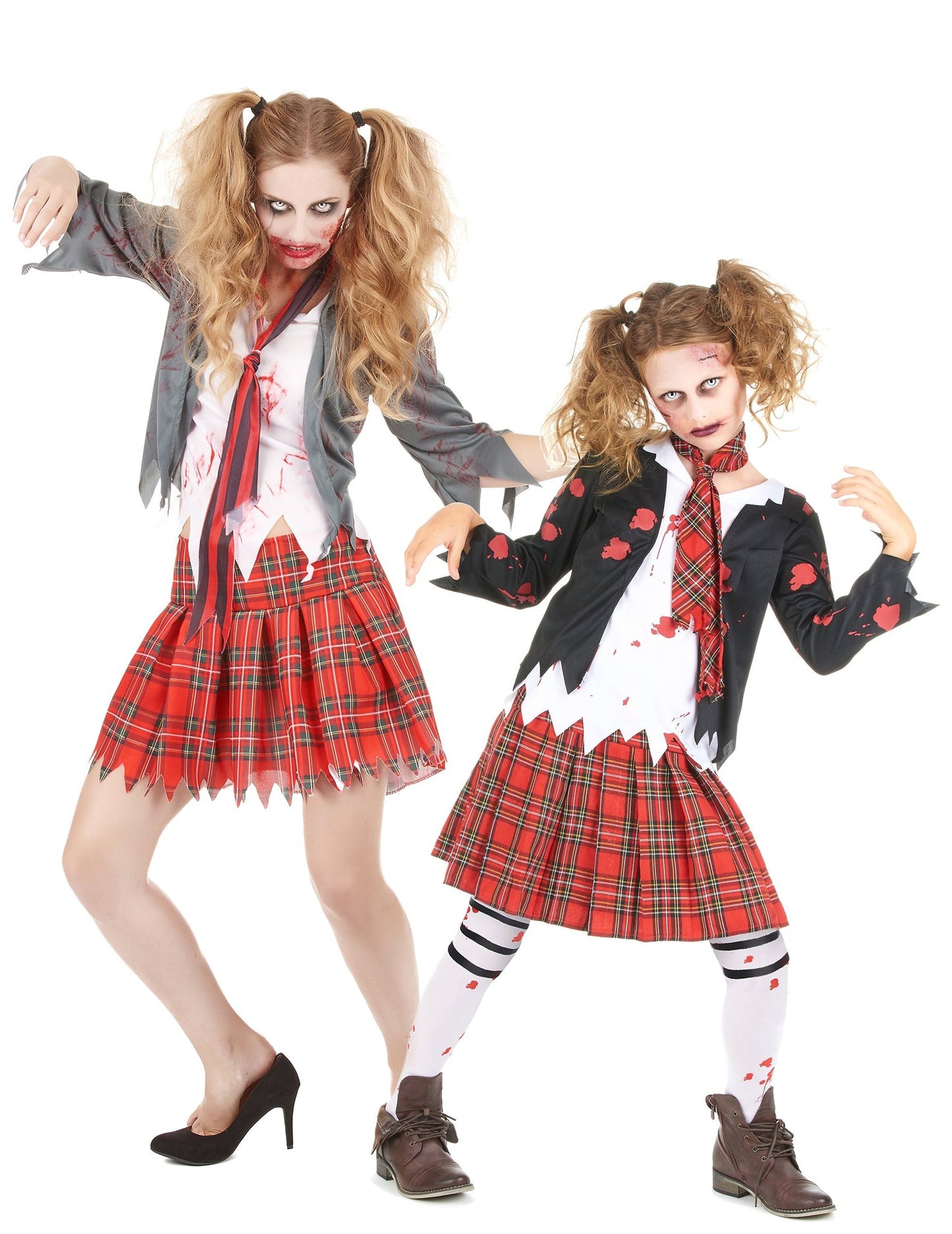 Kostim za par školarica Zombi Majka/Kći za Halloween