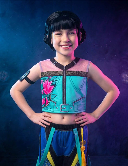Komplet za kostim i periku Zoey Kpop Demon Hunter™ za djevojčicu
