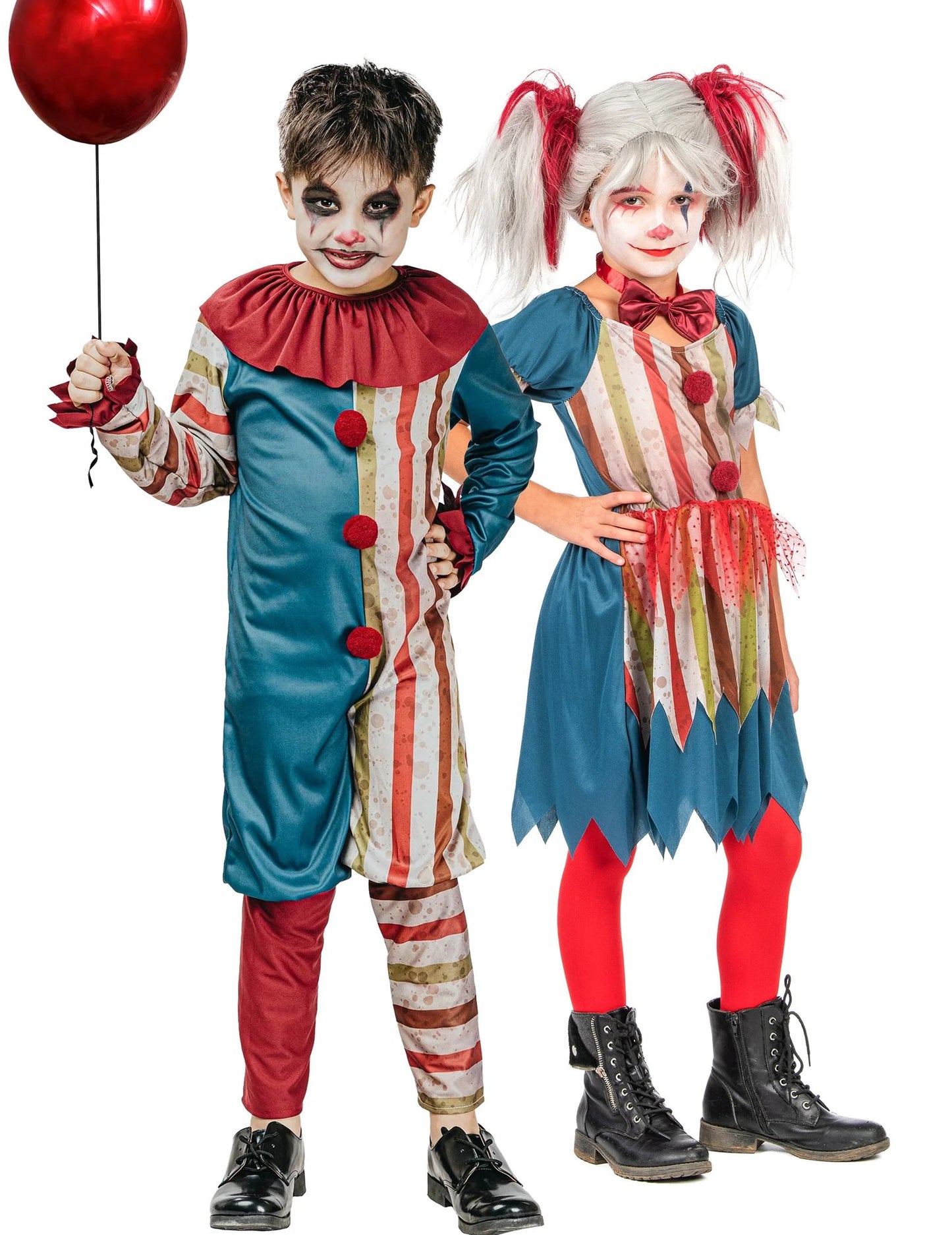 Šareni dječji parni kostim klaun za Halloween