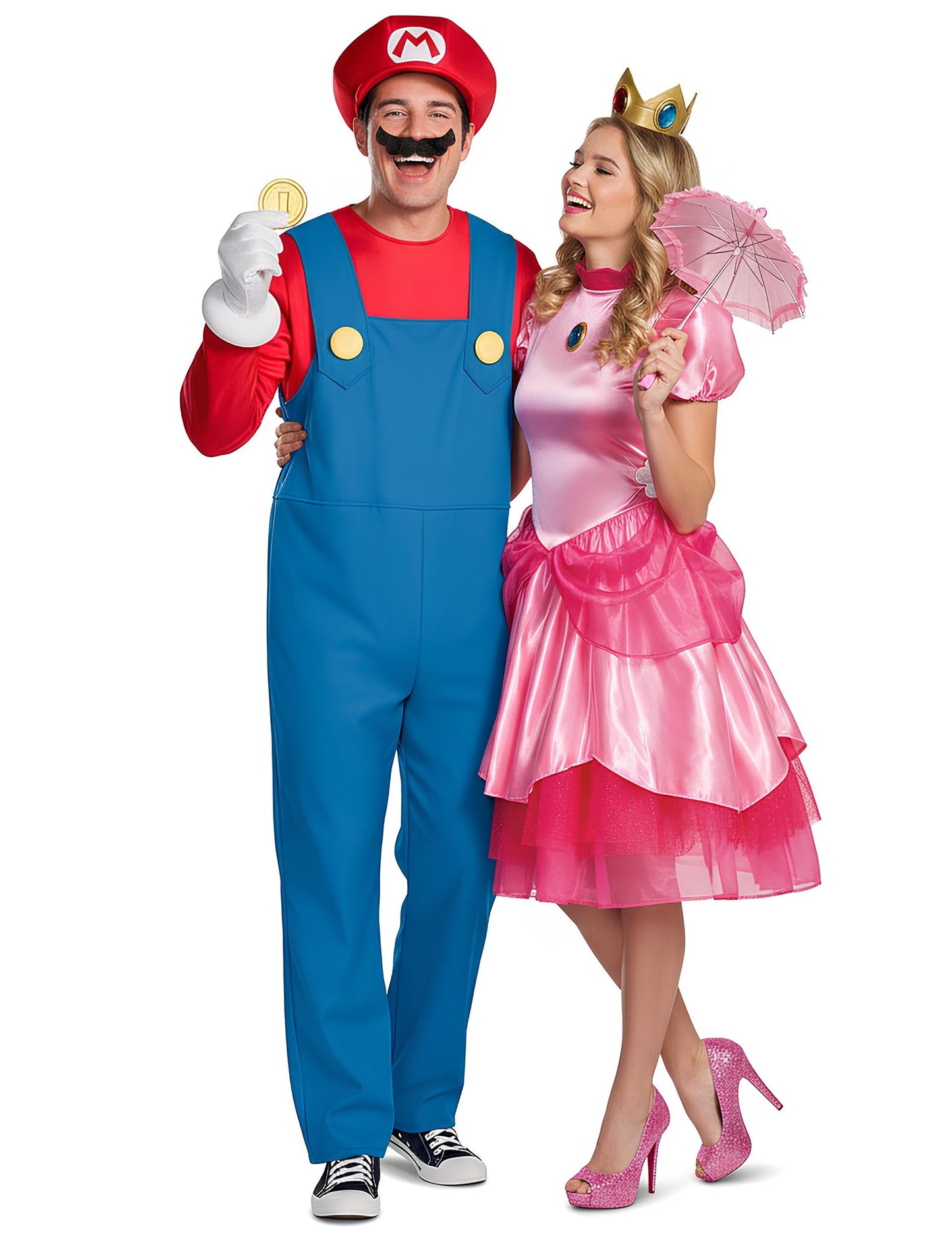 Déguisement de couple Mario et Princesse Peach Adulte