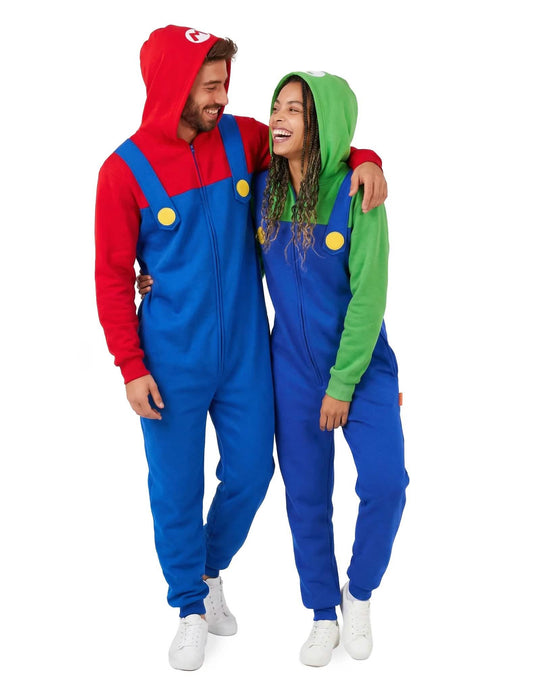 Kostim za par, kombinezoni Luigi i Mario za odrasle