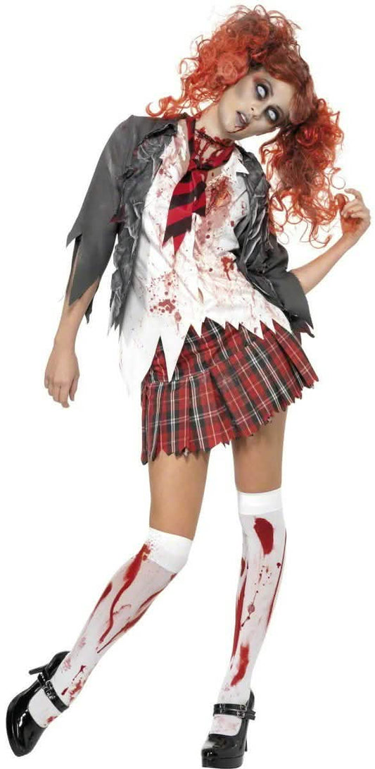 Pakiranje kostima i dodataka za ženski školski zombie kostim