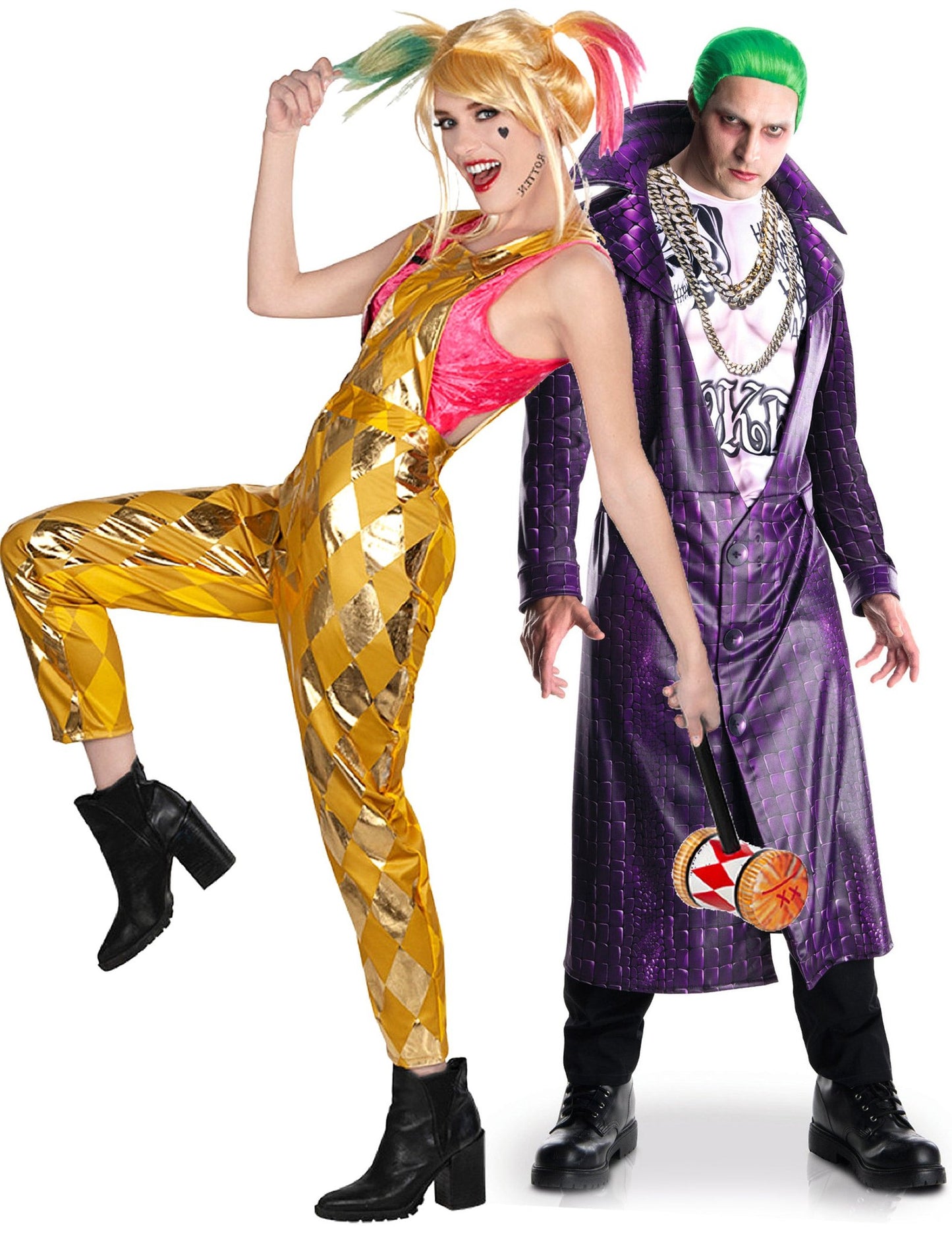 Déguisement de couple Harley Quinn Birds of Prey™ et Joker Suicide Squad™ luxe Halloween adulte