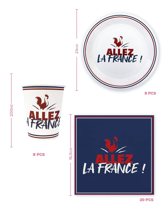 Set za jednokratno posuđe Allez la France