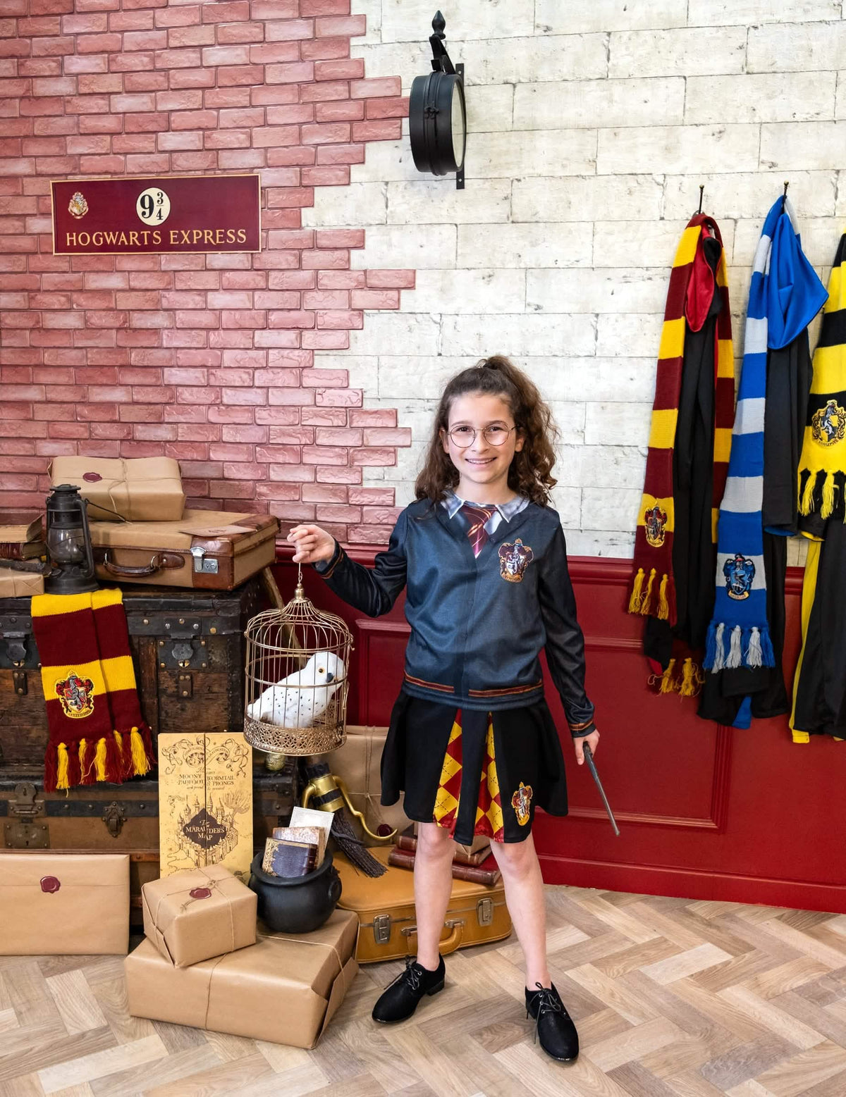 Gornji dio sa suknjom Gryffindor Harry Potter za djevojčicu siva i crvena