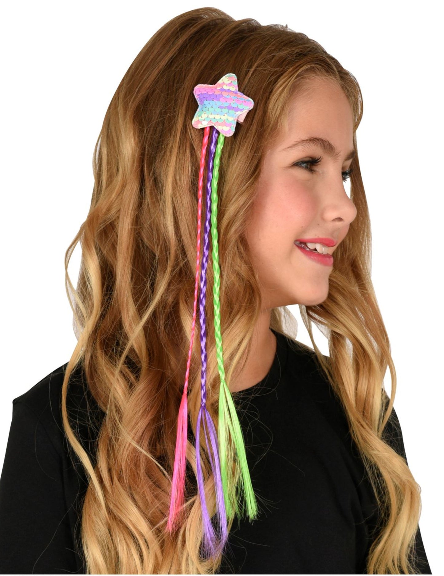 Višebojne pletenice sa zvijezdom za kosu