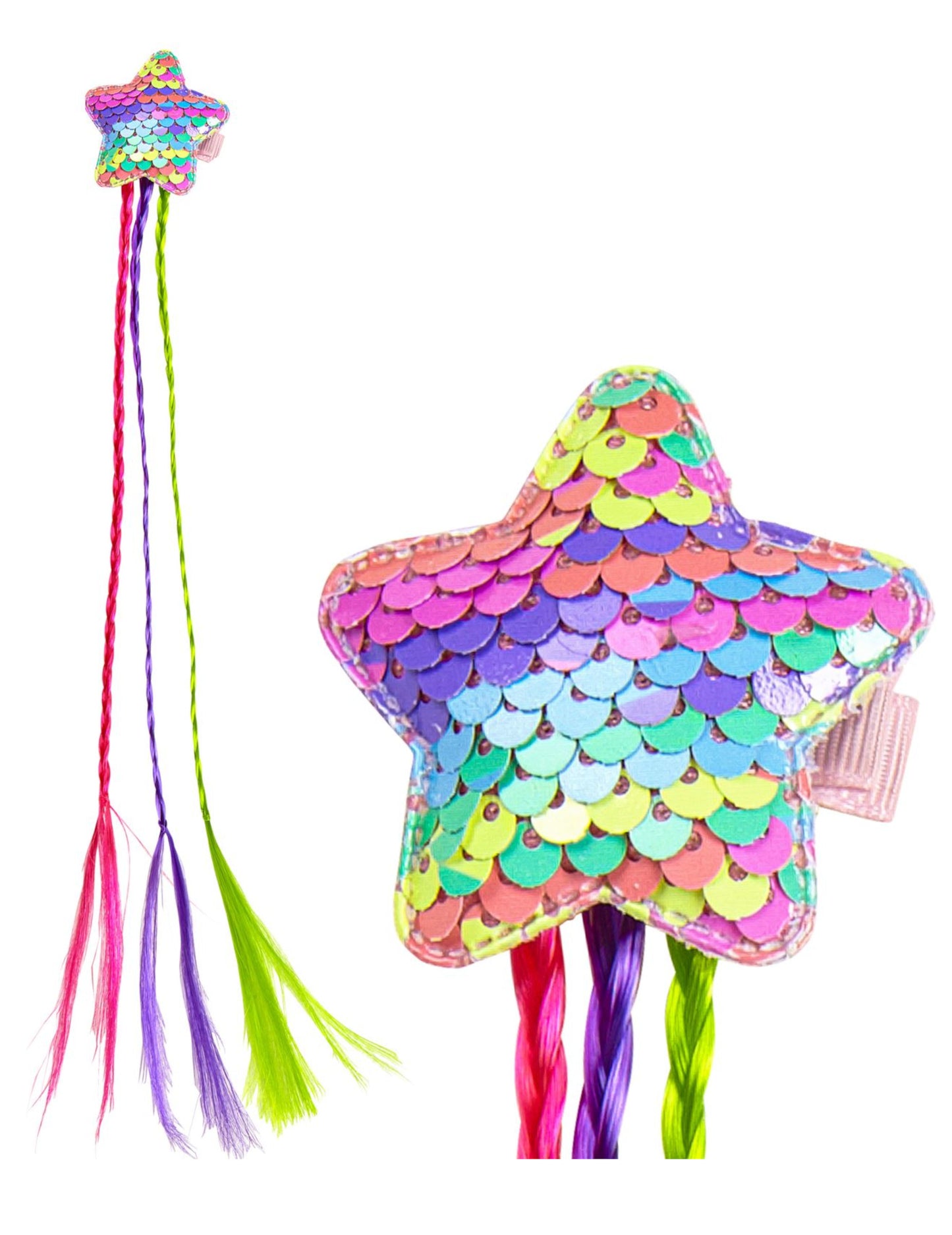 Višebojne pletenice sa zvijezdom za kosu