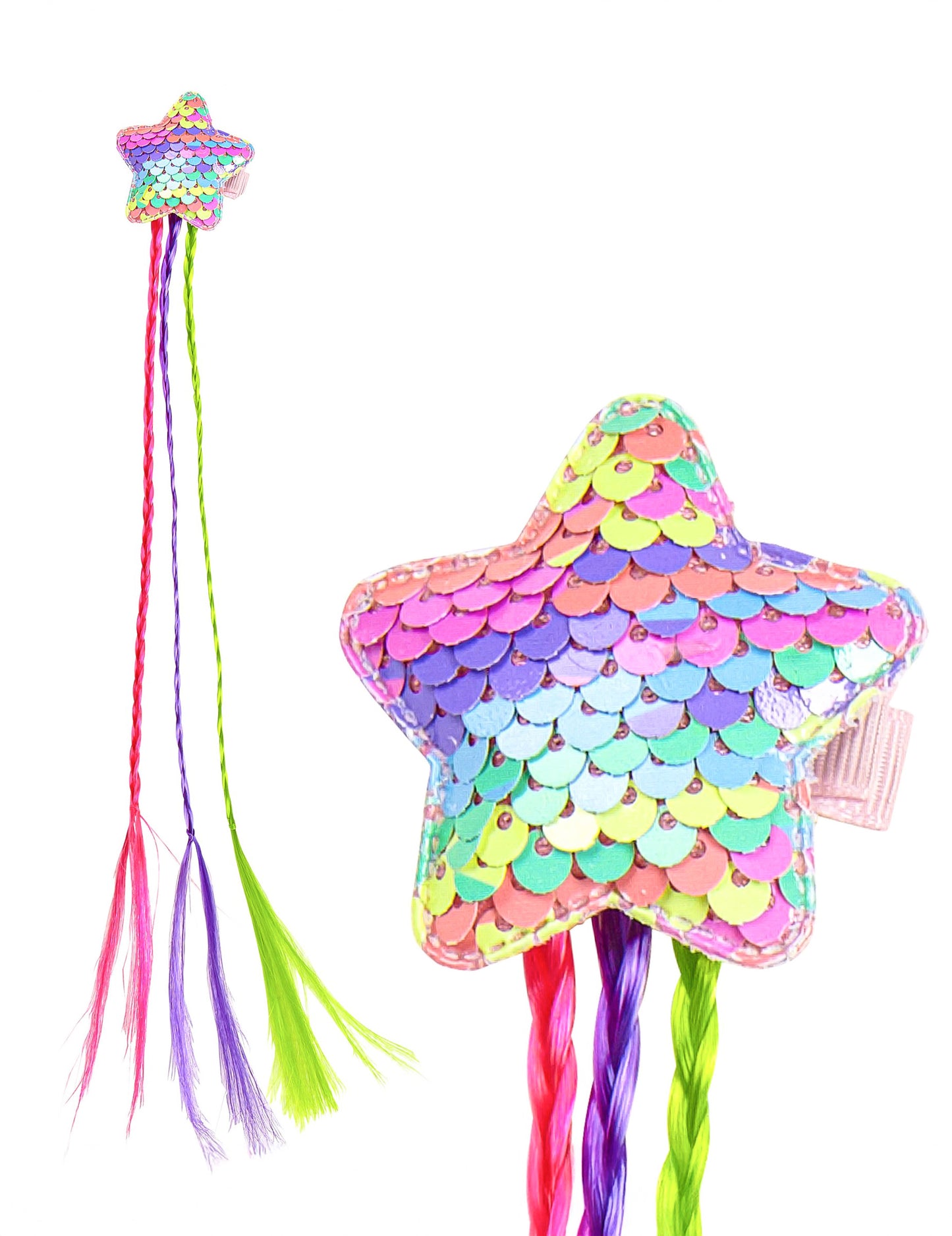 Višebojne pletenice sa zvijezdom za kosu