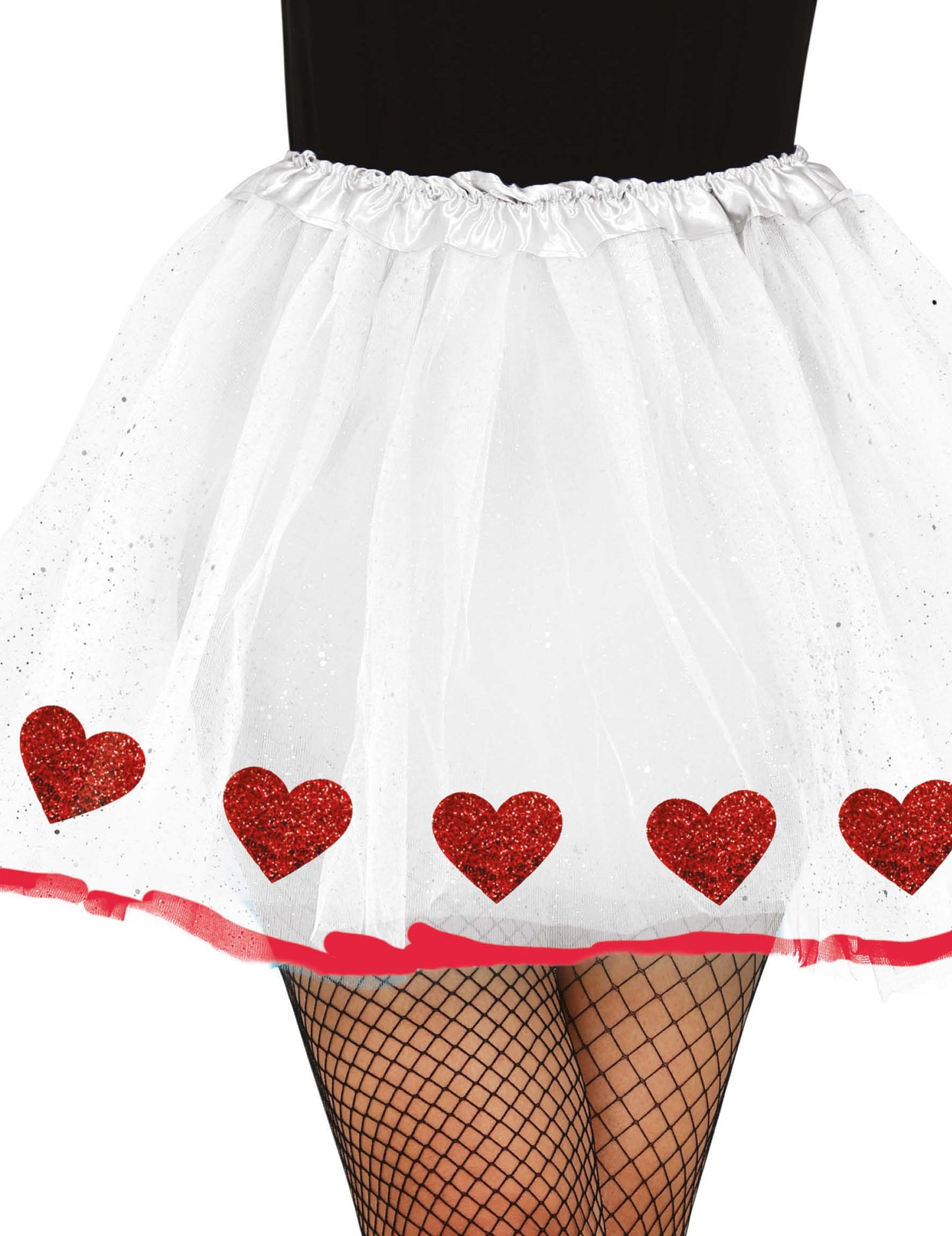 Bijeli tutu s crvenim srcima za odrasle