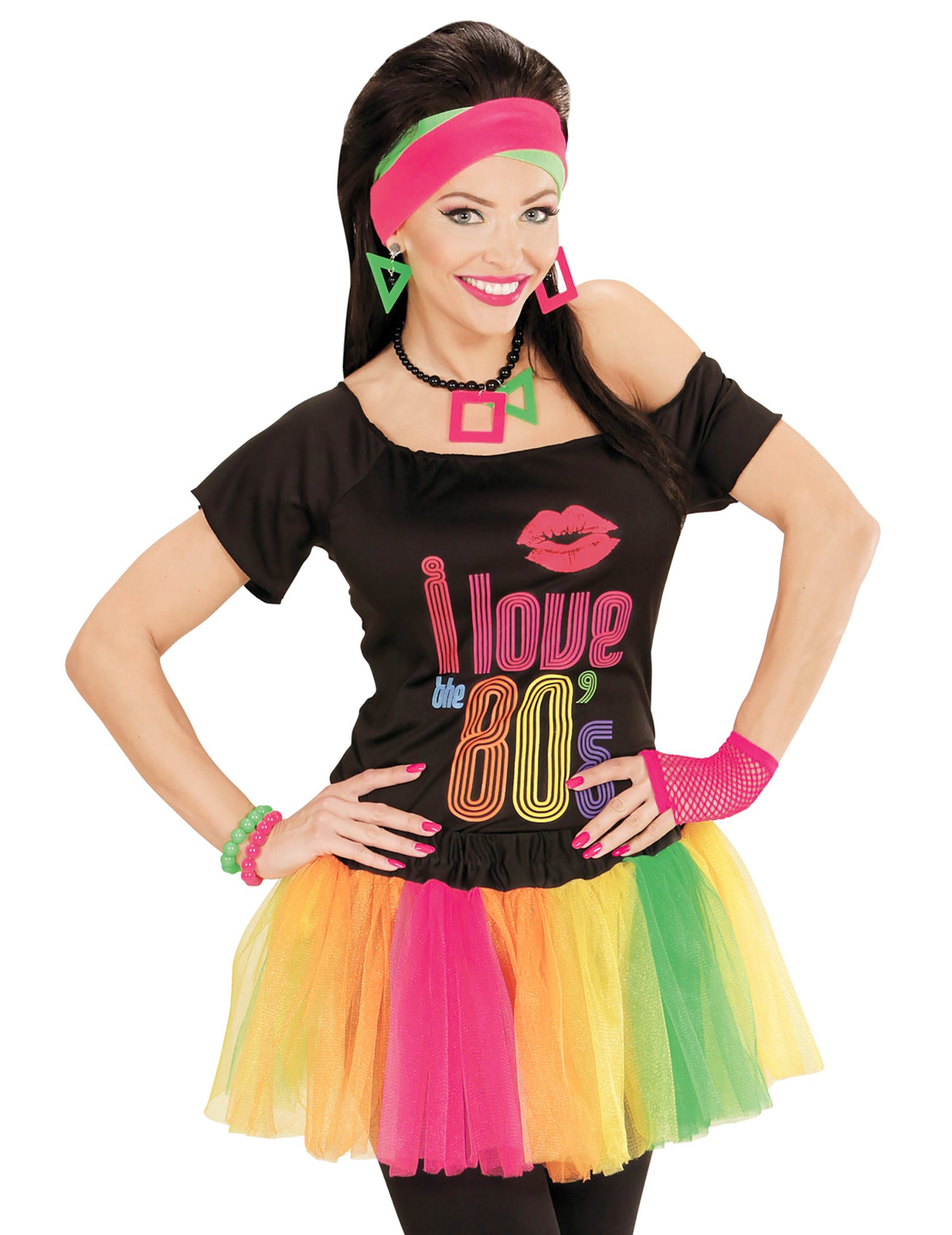 Fluo multicolor tutu kratke žene