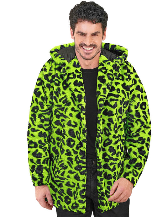 Jakna s kapuljačom od zelene leoparde