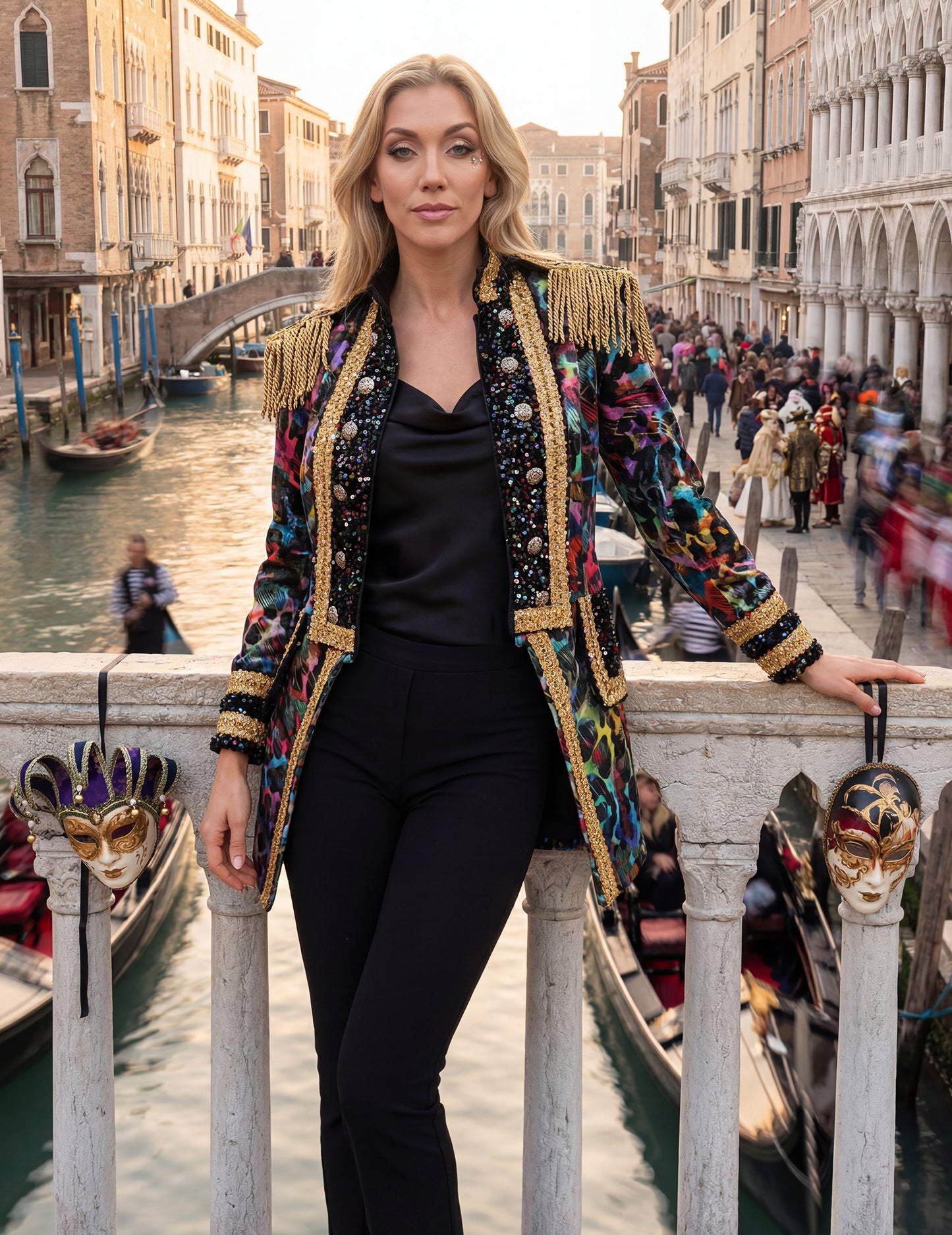 Vrhunska ženska karnevalska jakna u neonskim bojama