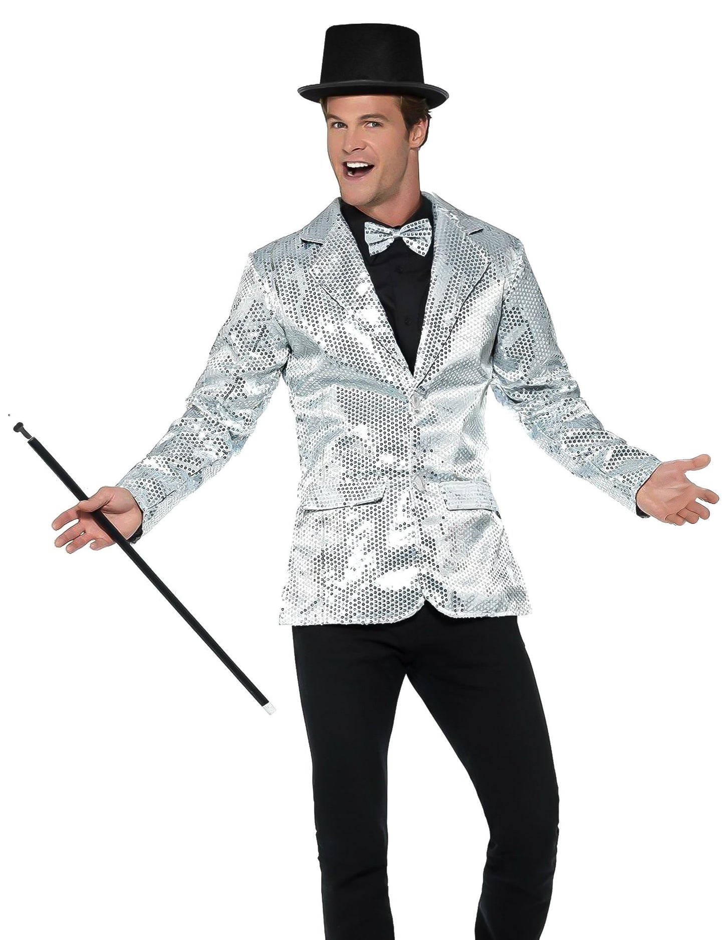 Srebrna disko jakna s luksuznim muškarcima