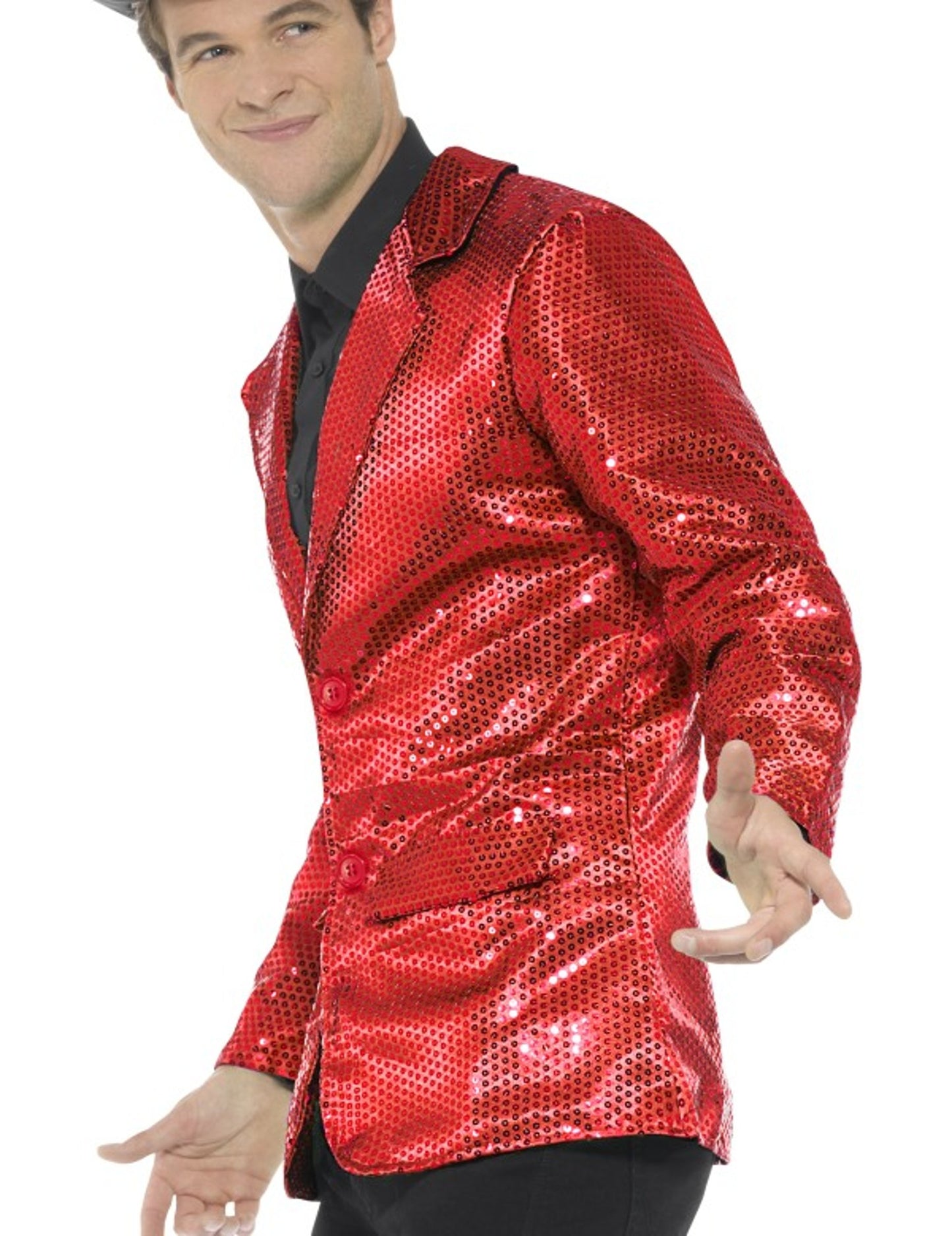 Crvena disko jakna s luksuznim čovjekom