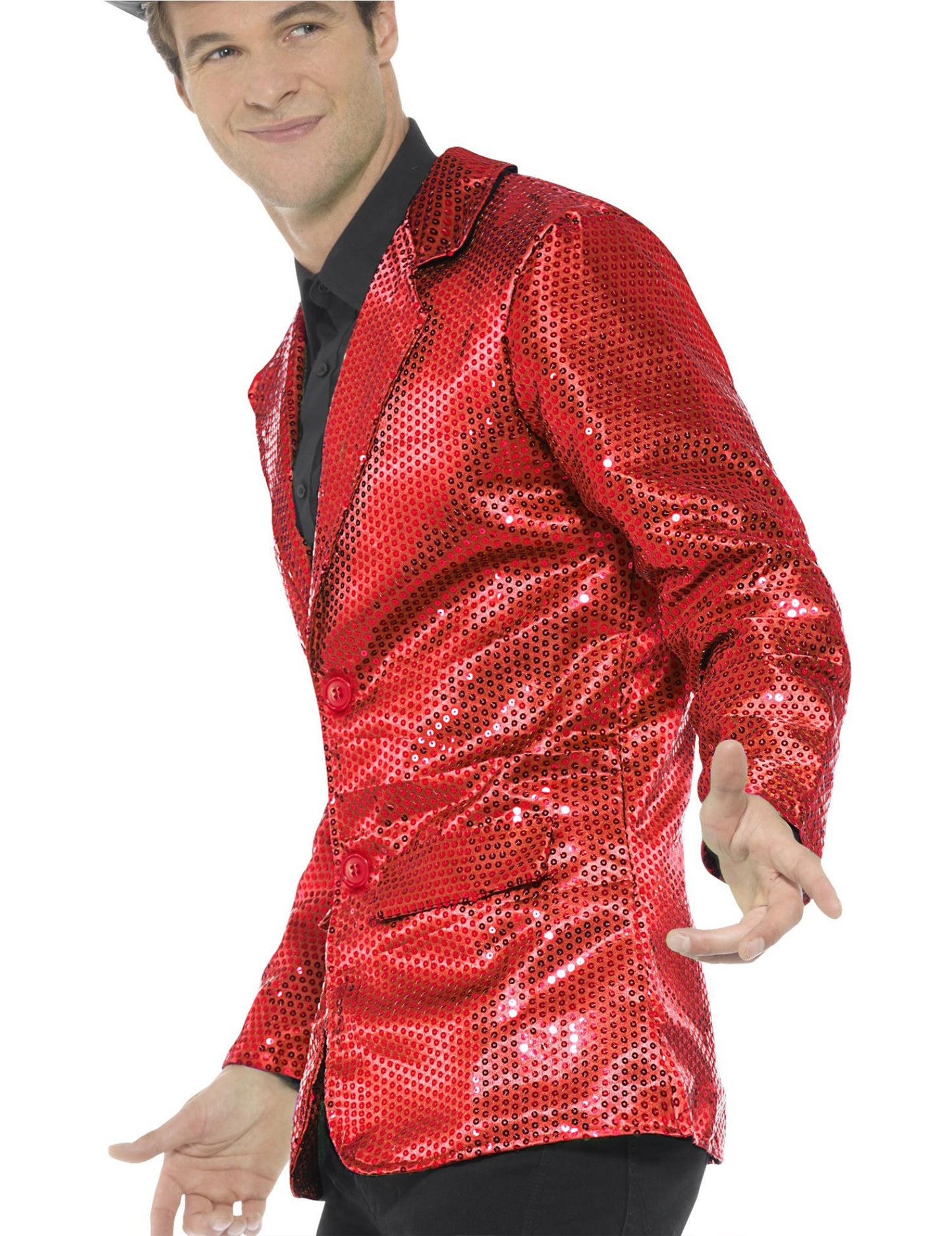 Crvena disko jakna s luksuznim čovjekom