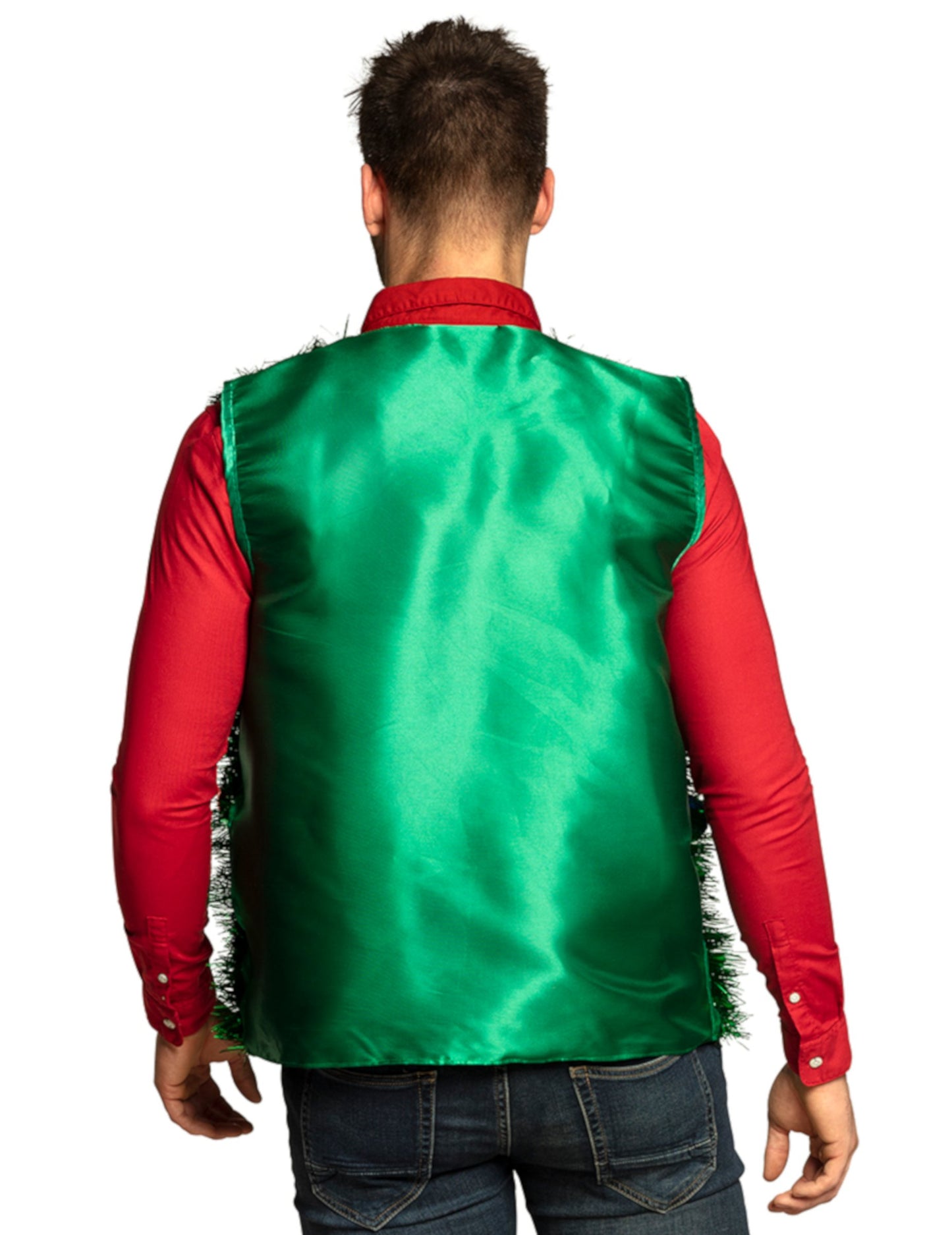 Jakna s božićnim drvcem s odraslim zelenim kuglicama