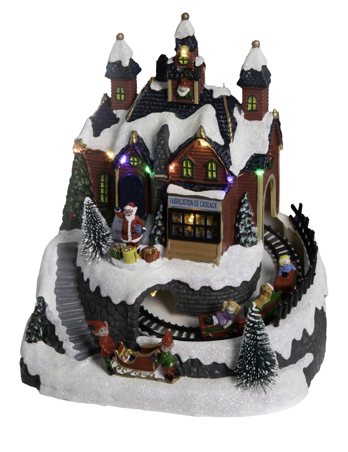 Božićno radioničko selo 20 x 19 cm animirani i glazbeni