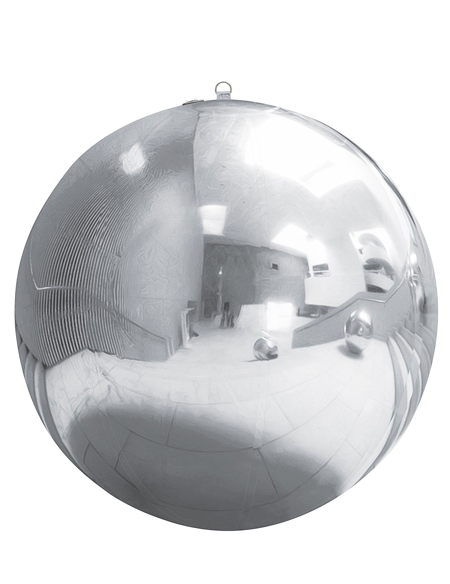 Srebrna napuhavajuća disko kugla 120 cm 