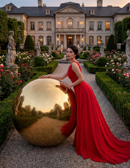 Zlatna napuhavajuća disko kugla 120 cm 