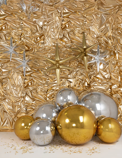 Zlatna napuhavajuća disko kugla 60 cm 