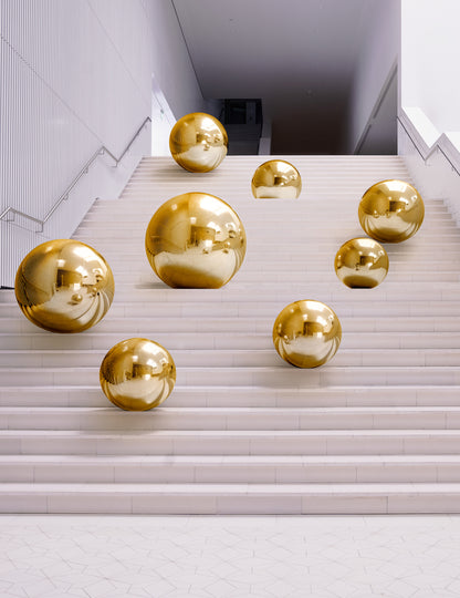 Zlatna napuhavajuća disko kugla 60 cm 