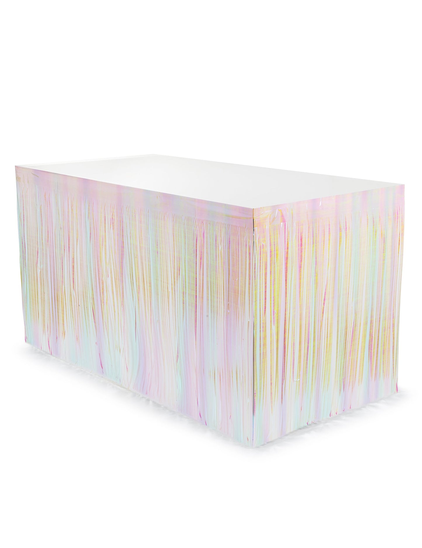 Suknja za stol s iridescentnim resama 300 x 80 cm 