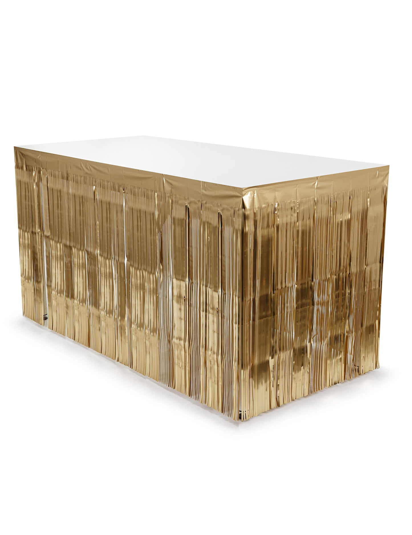 Zlatna stolna suknja s resama 300 x 80 cm 